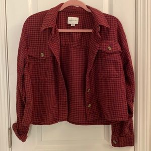 American Eagle Cropped Flannel - Womens Small